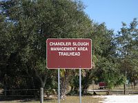 Chandler Slough Sign at Hwy 98 Trailhead